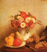 Henri Fantin-Latour Still Life with Flowers and Fruits Spain oil painting reproduction